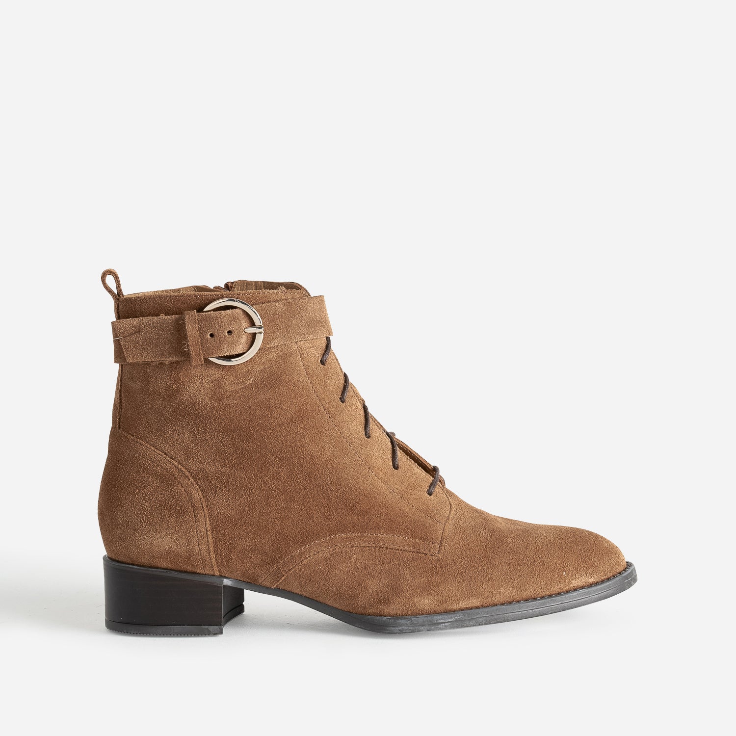 Boots a lacet ERAM FLEX camel cuir velours Boots bottines Femme ERAM