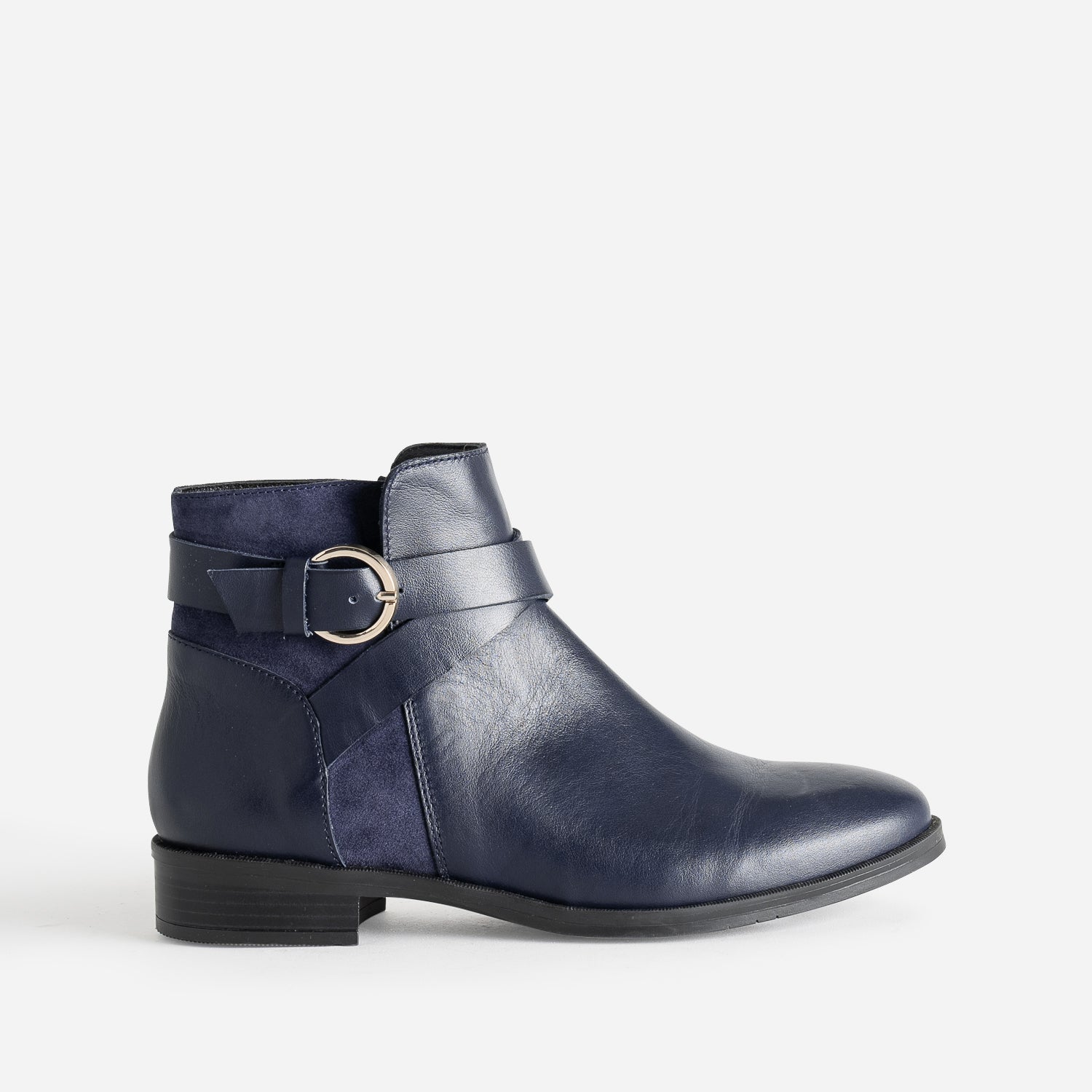Boots ERAM FLEX marine cuir bi matiere