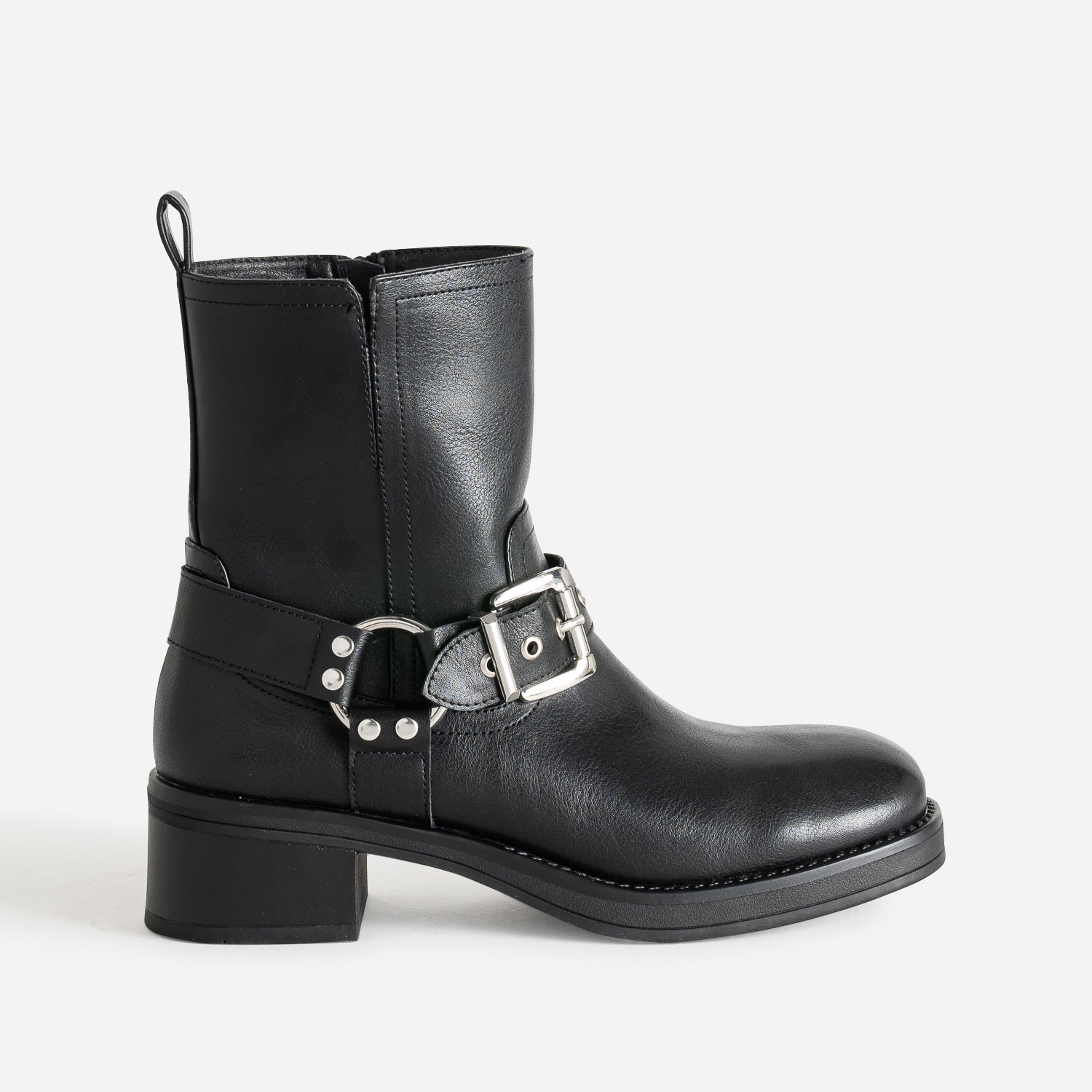 Bottine motard femme cuir top