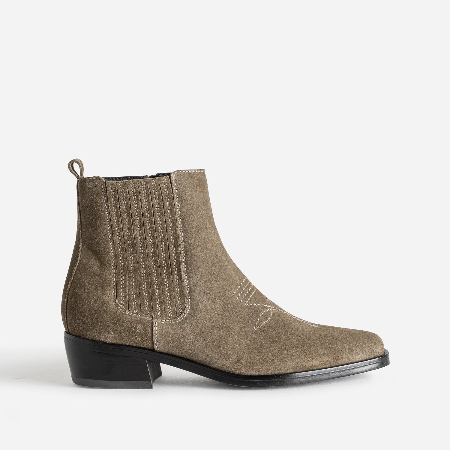 Bottines taupe daim best sale