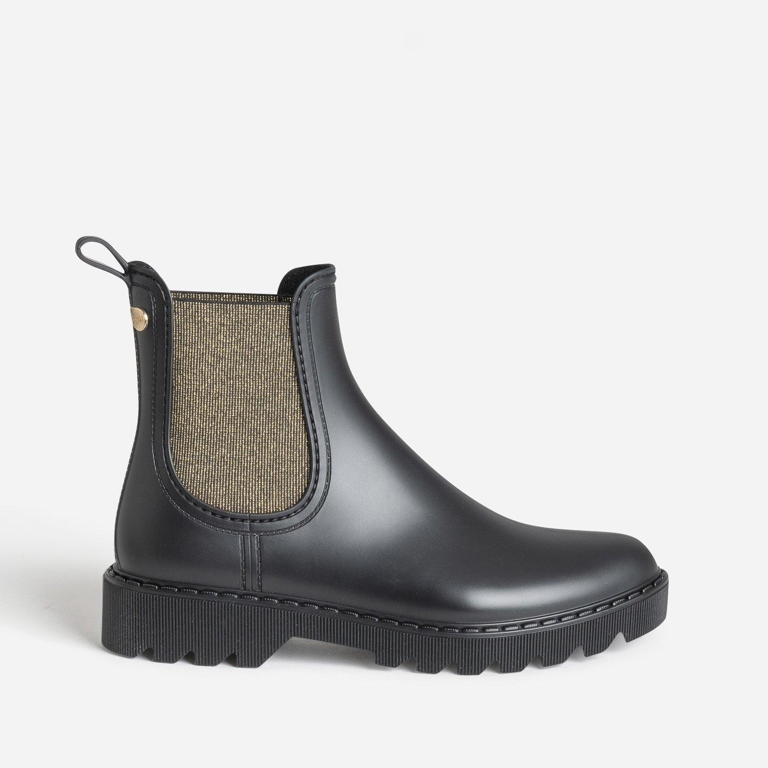 Chelsea boots de pluie IGOR noir et paillete