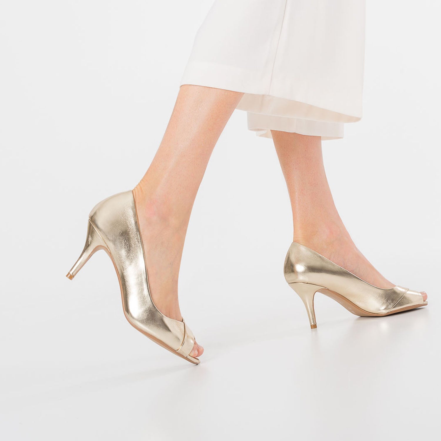 Peep toes doré on sale