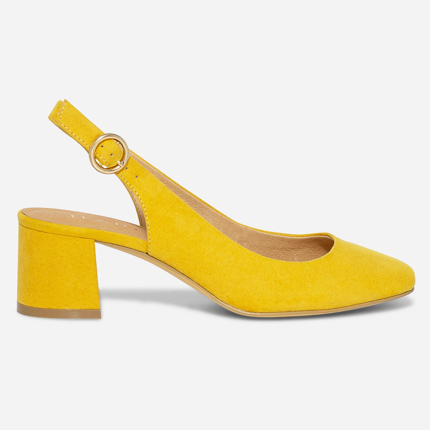 Escarpin slingback jaune suede Escarpins Femme ERAM