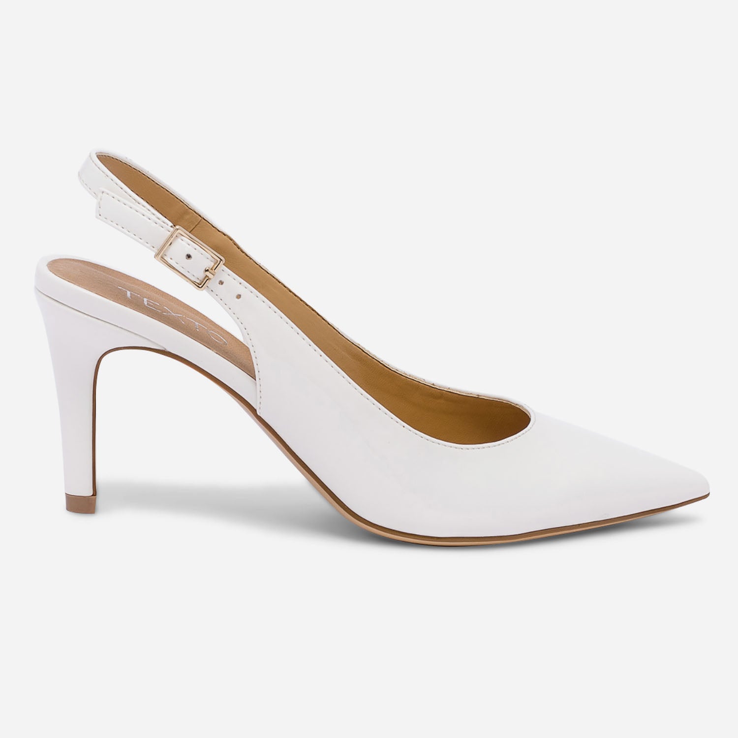 Escarpin slingback blanc verni Escarpins Femme ERAM
