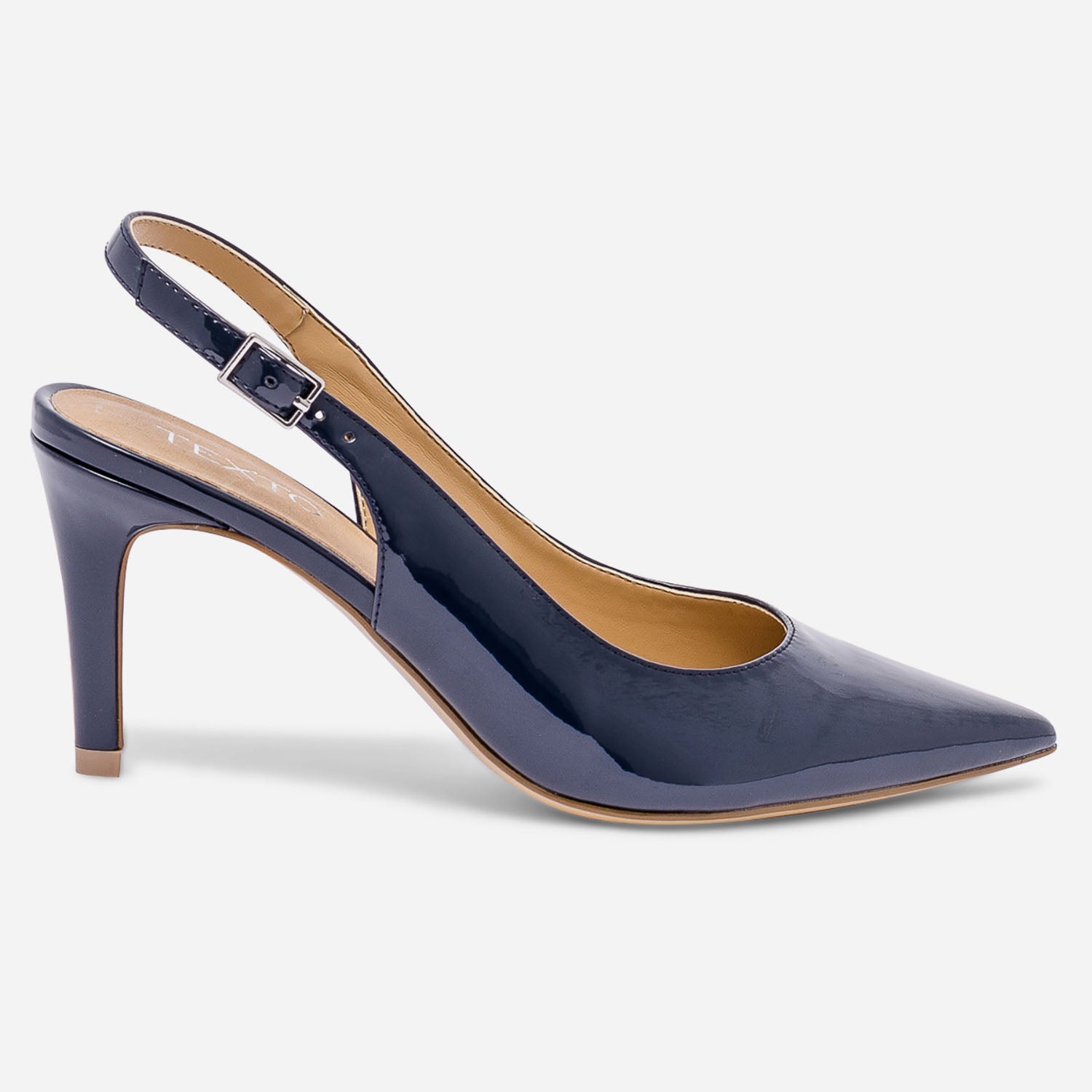 Escarpin slingback marine verni Escarpins Femme ERAM