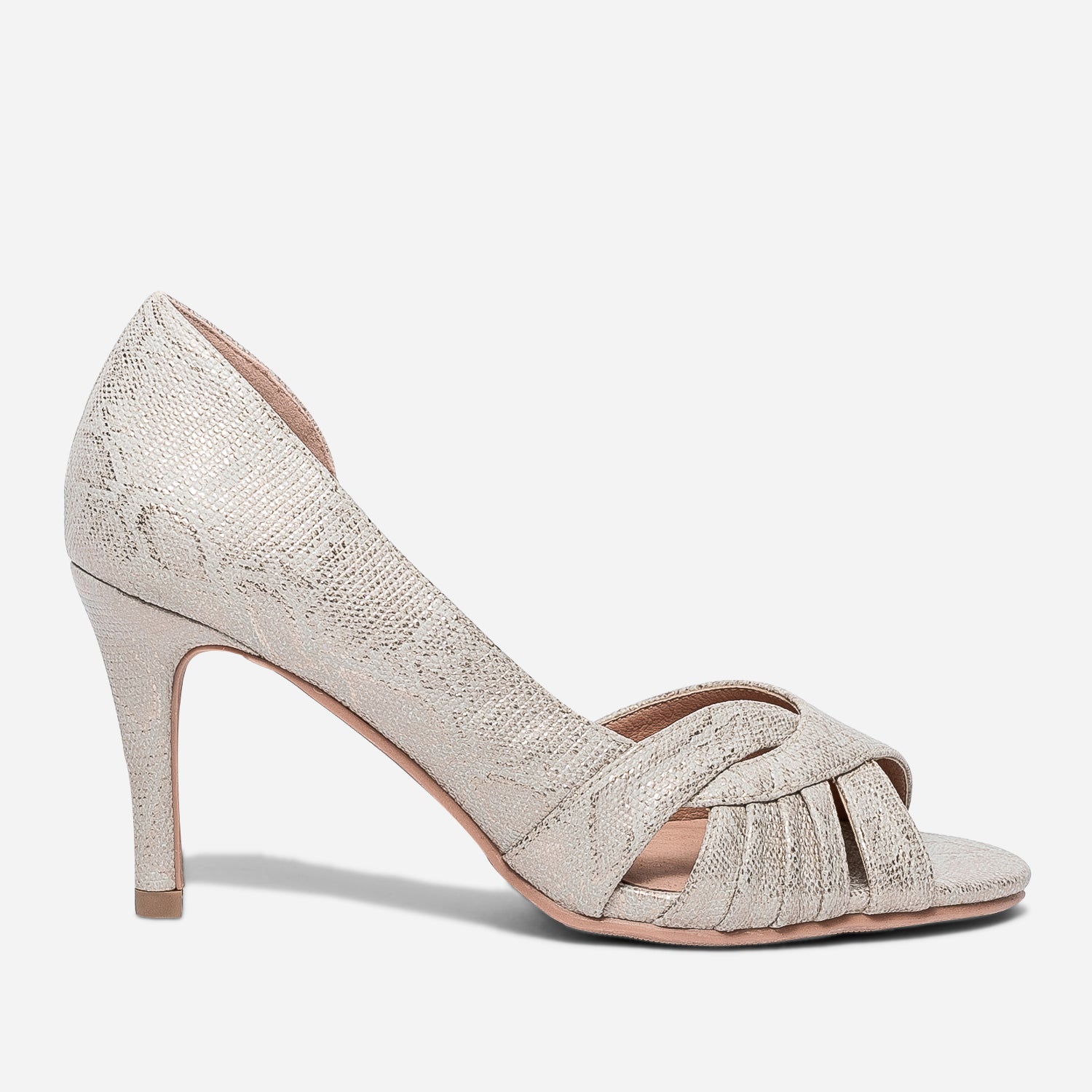 Escarpin beige effet python dor Escarpins Femme ERAM