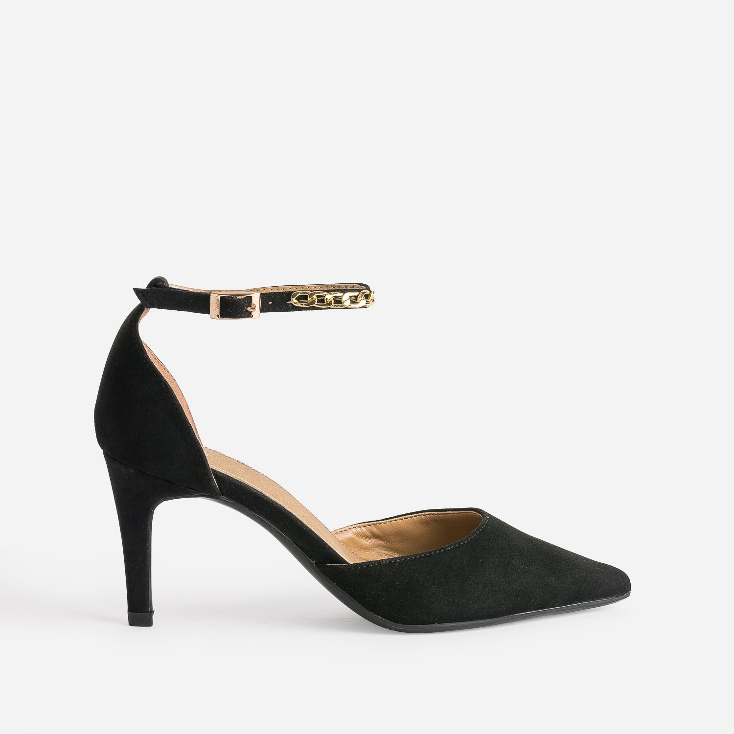 Chaussure à talon sale noir avec bride