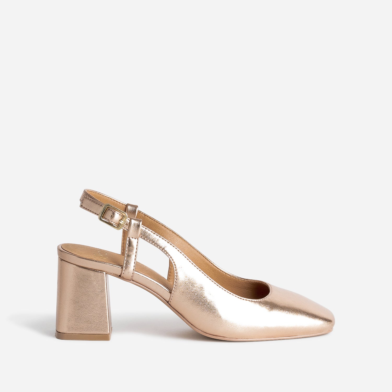 Chaussure talon carré bout hot sale fermé