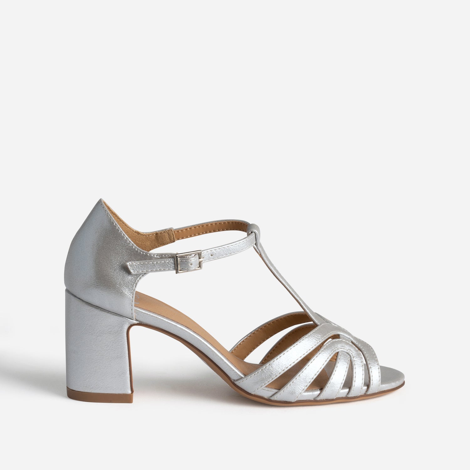 Chaussure argenté talon discount