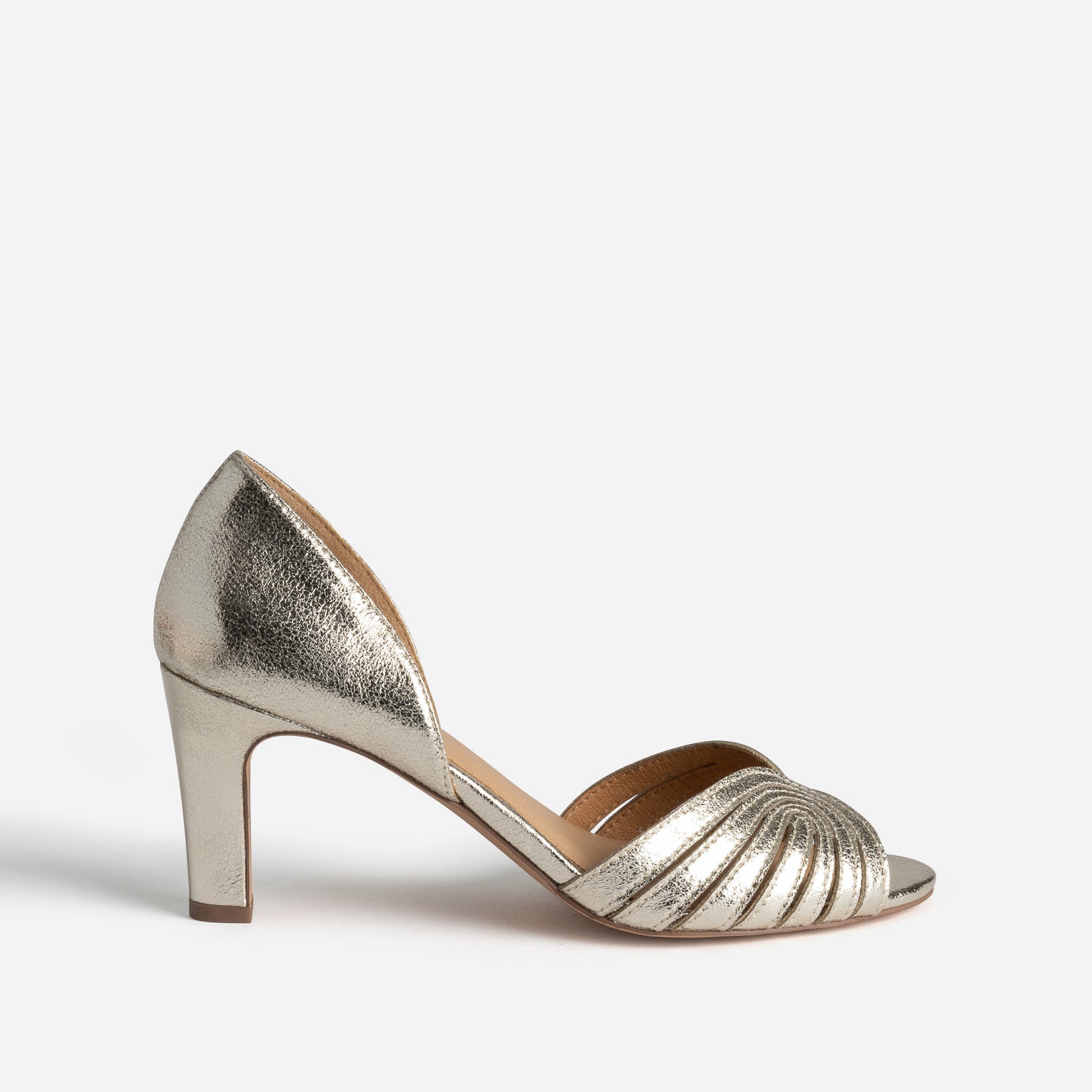 Escarpin dore open toe Escarpins Femme ERAM