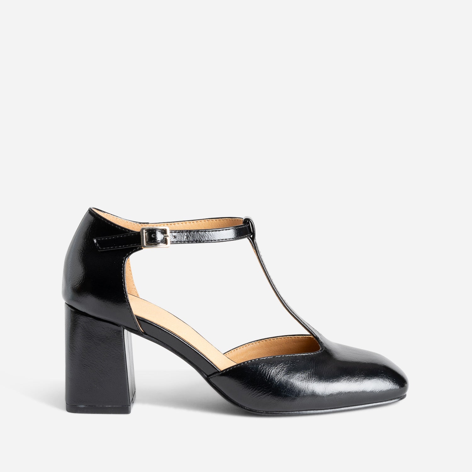 Escarpin salome noir eco concu en cuir Escarpins Femme ERAM