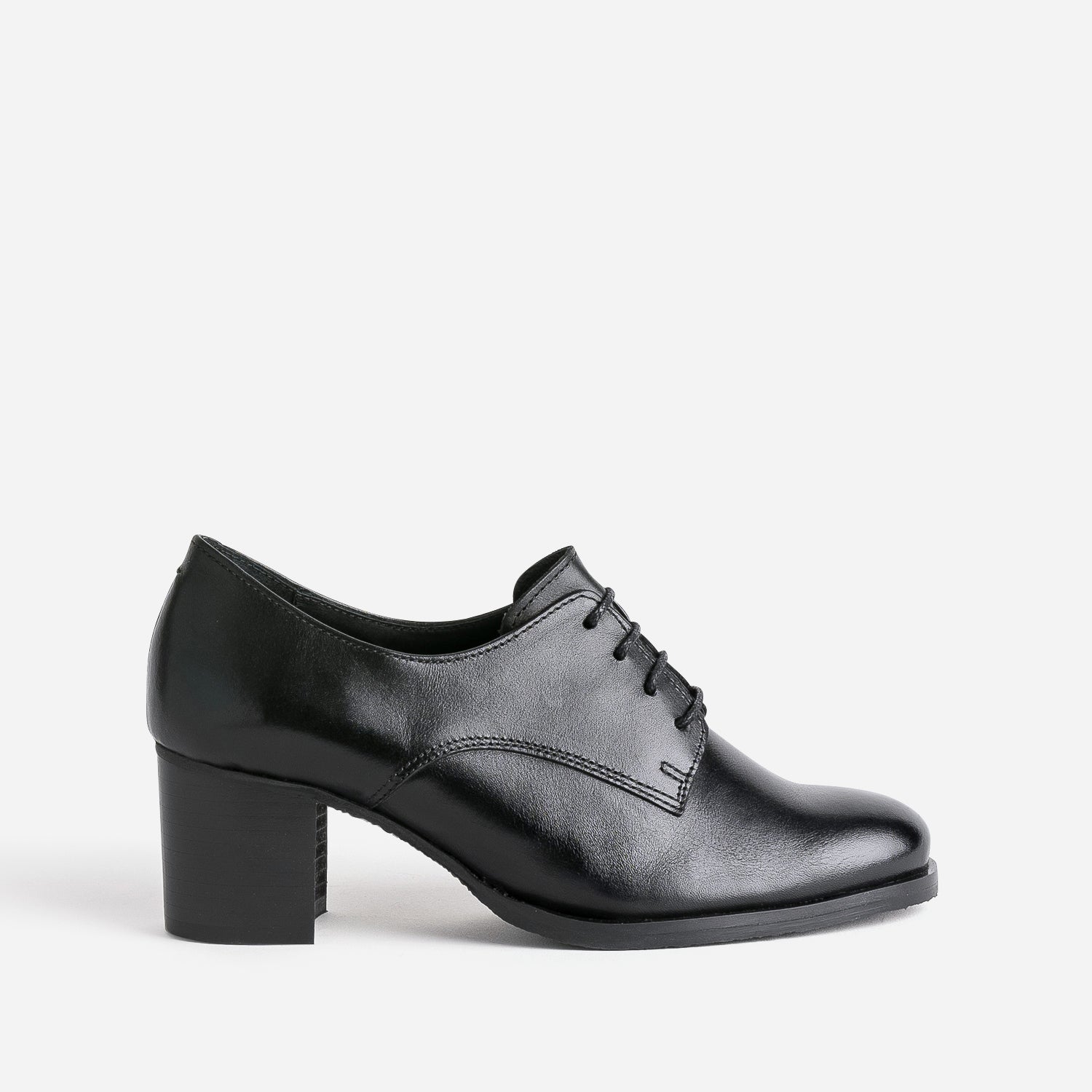 Derby a talon noir en cuir Derbies Femme ERAM