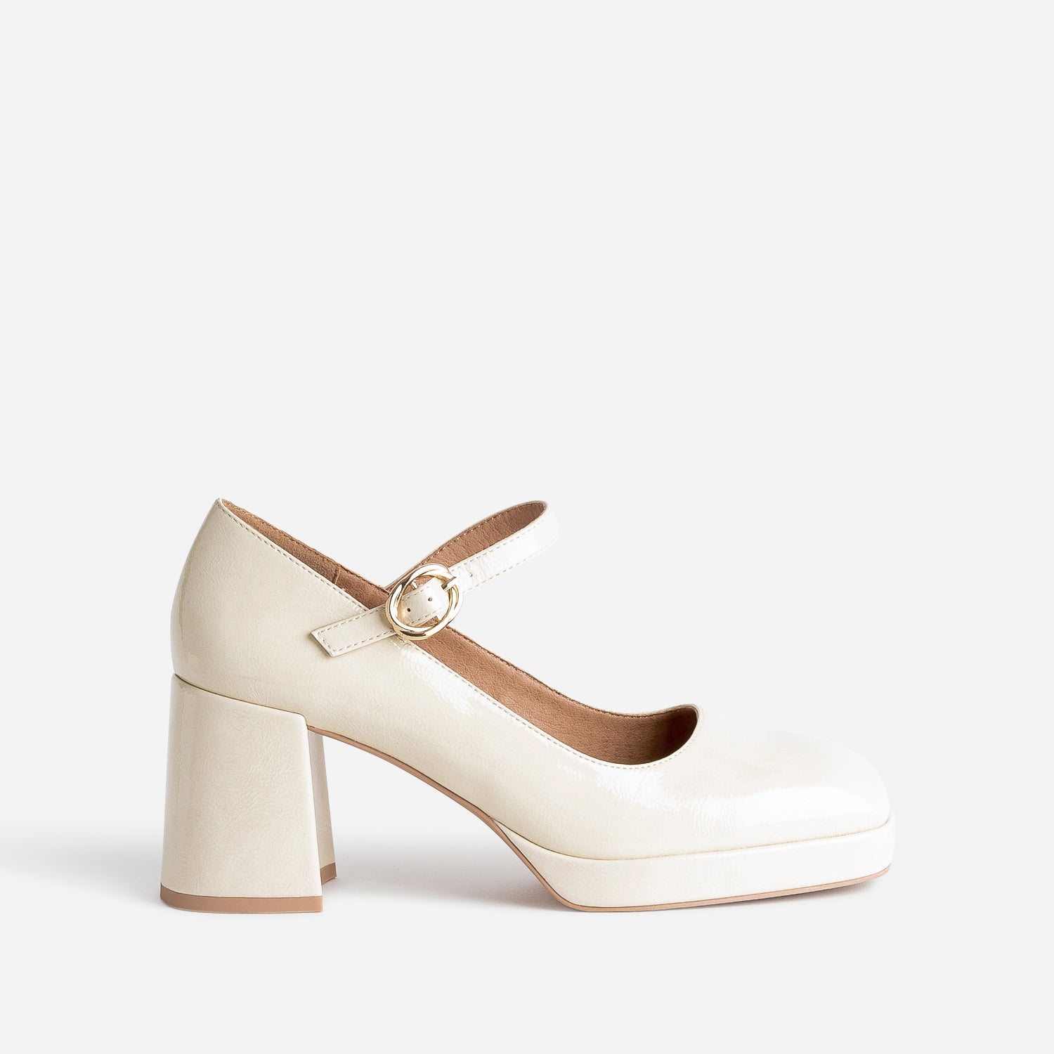 Babies talon beige verni plateforme Escarpins Femme ERAM