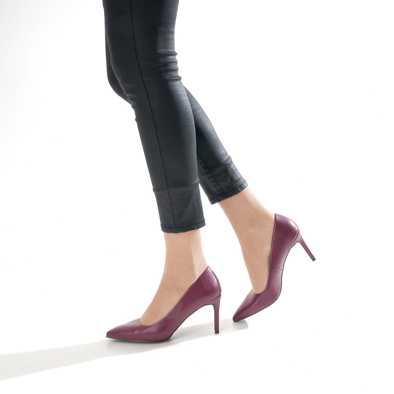 Escarpin TEXTO prune a talon fin Escarpins Femme ERAM