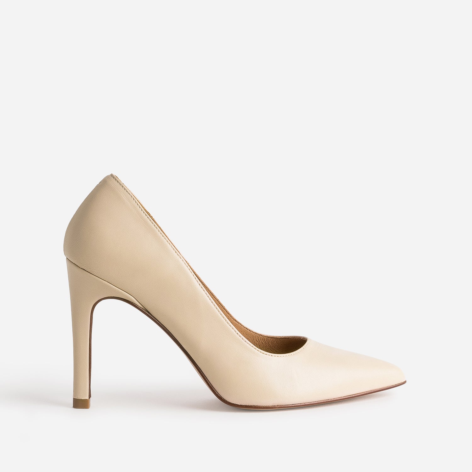 Stiletto TEXTO beige en cuir Escarpins Femme ERAM