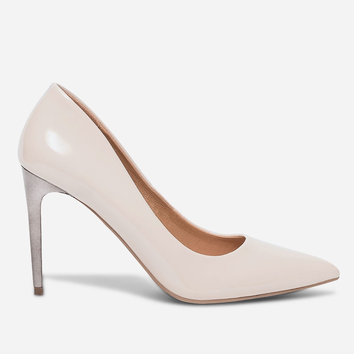 Stiletto TEXTO nude verni a talon miroir