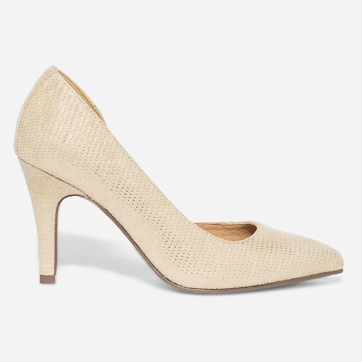 Stiletto TEXTO beige motifs minimalistes dor s Escarpins Femme