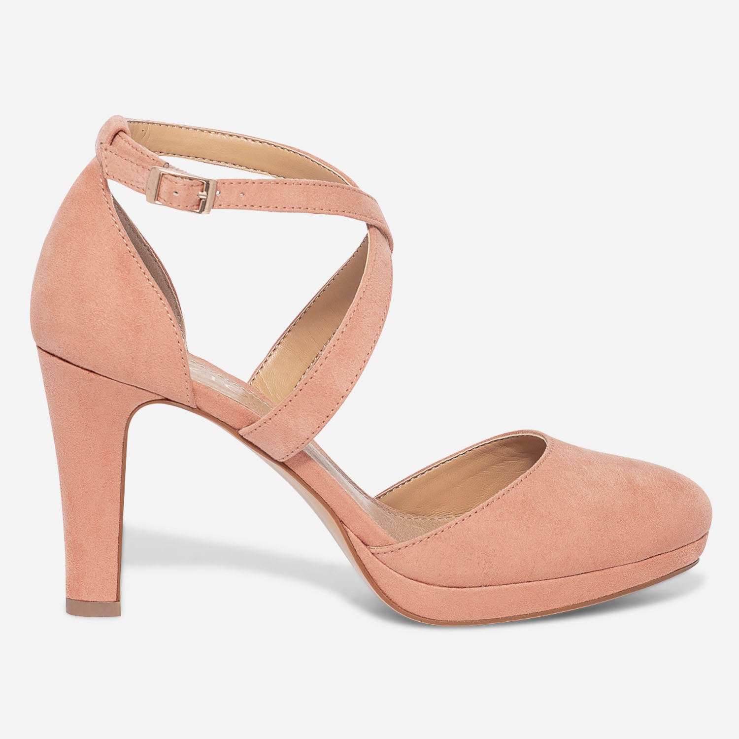 Babies a talon TEXTO corail a brides croisees Escarpins Femme ERAM