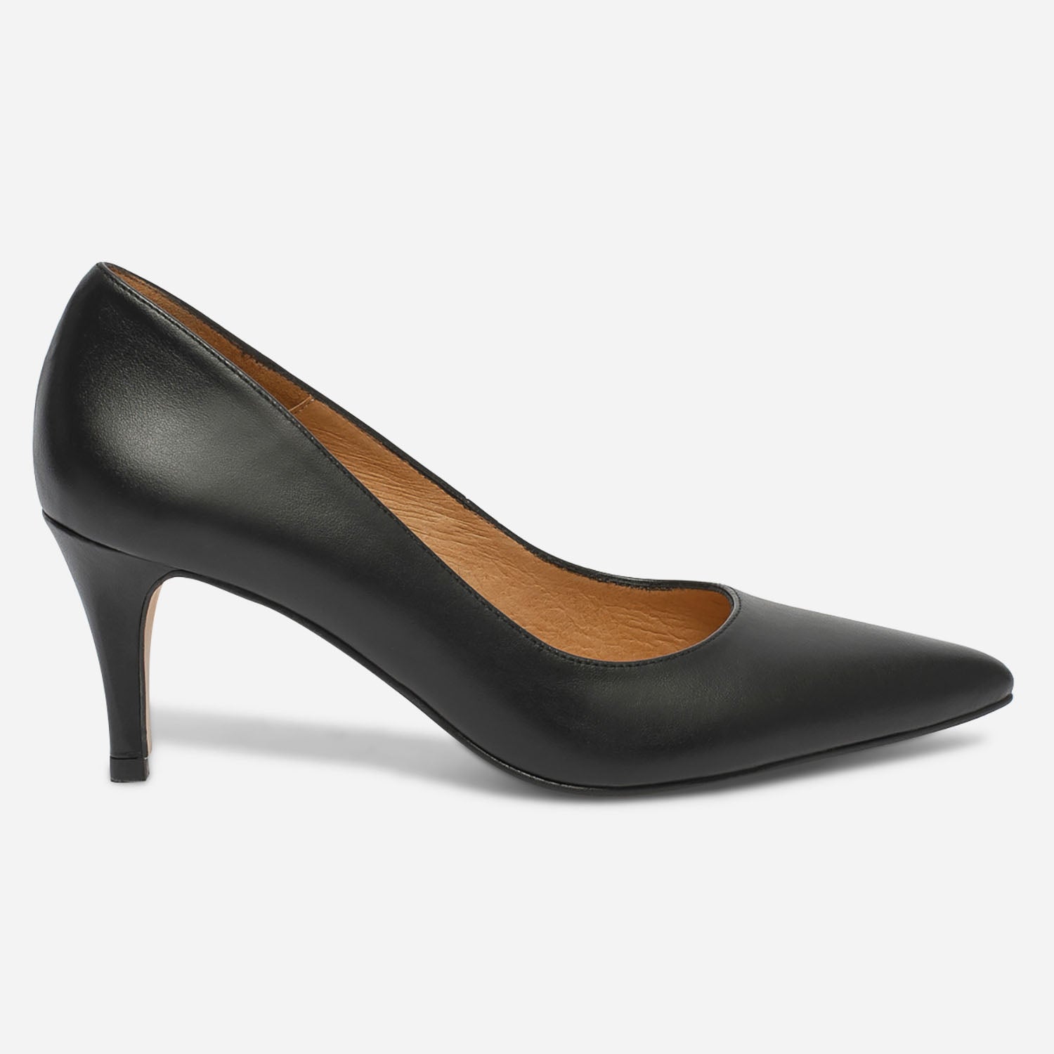 Escarpin noir en cuir deals