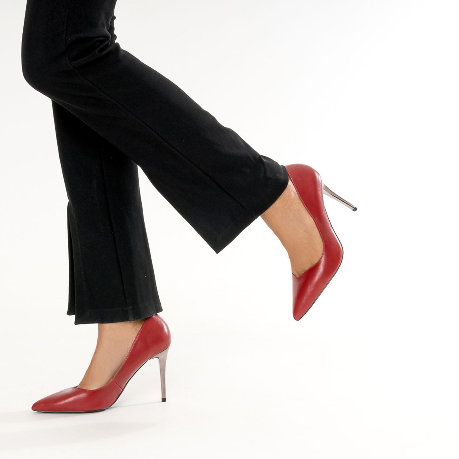 Stiletto TEXTO rouge a talon miroir Escarpins Femme ERAM
