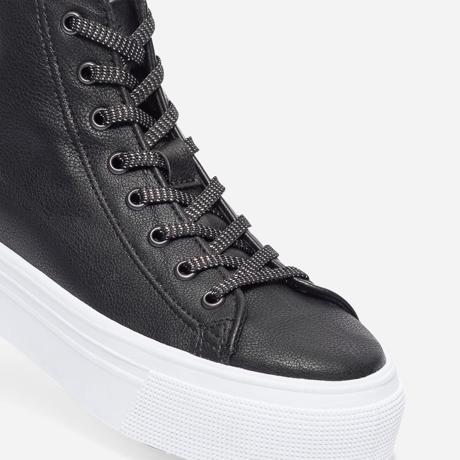 Basket TEXTO noire a plateforme Baskets Tennis Femme ERAM