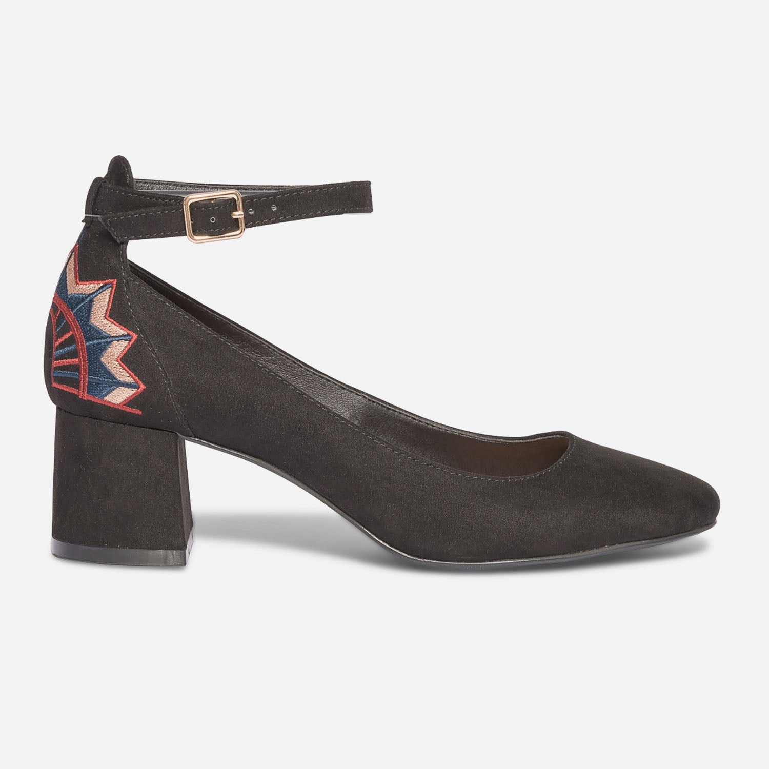 Babies TEXTO noire talon brod bleu et rouge Escarpins Femme