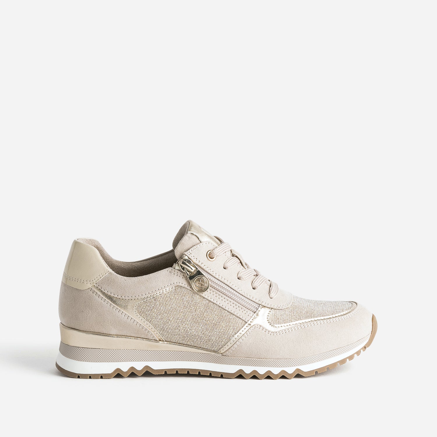 Tennis MARCO TOZZI beige et dor e