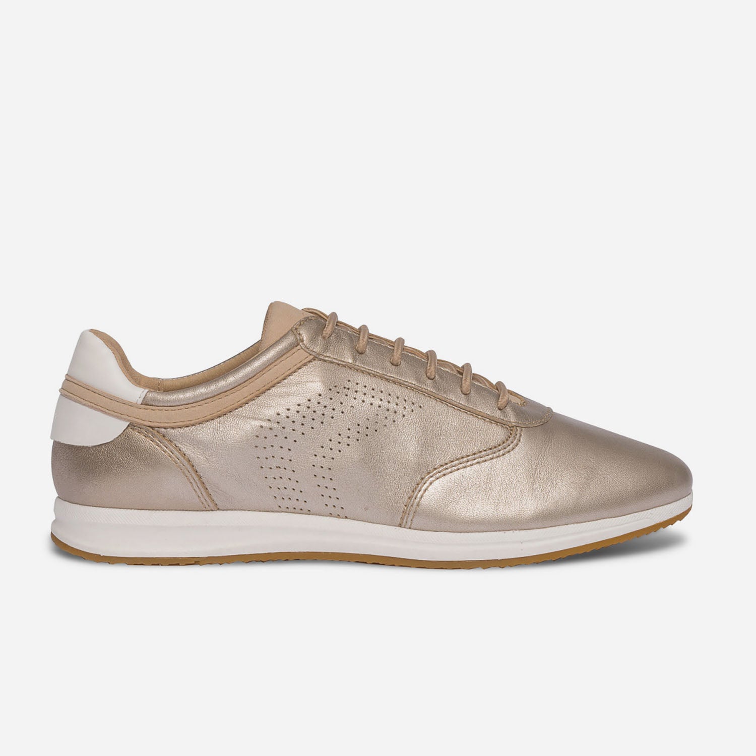 Tennis GEOX champagne en cuir Baskets Tennis Femme ERAM