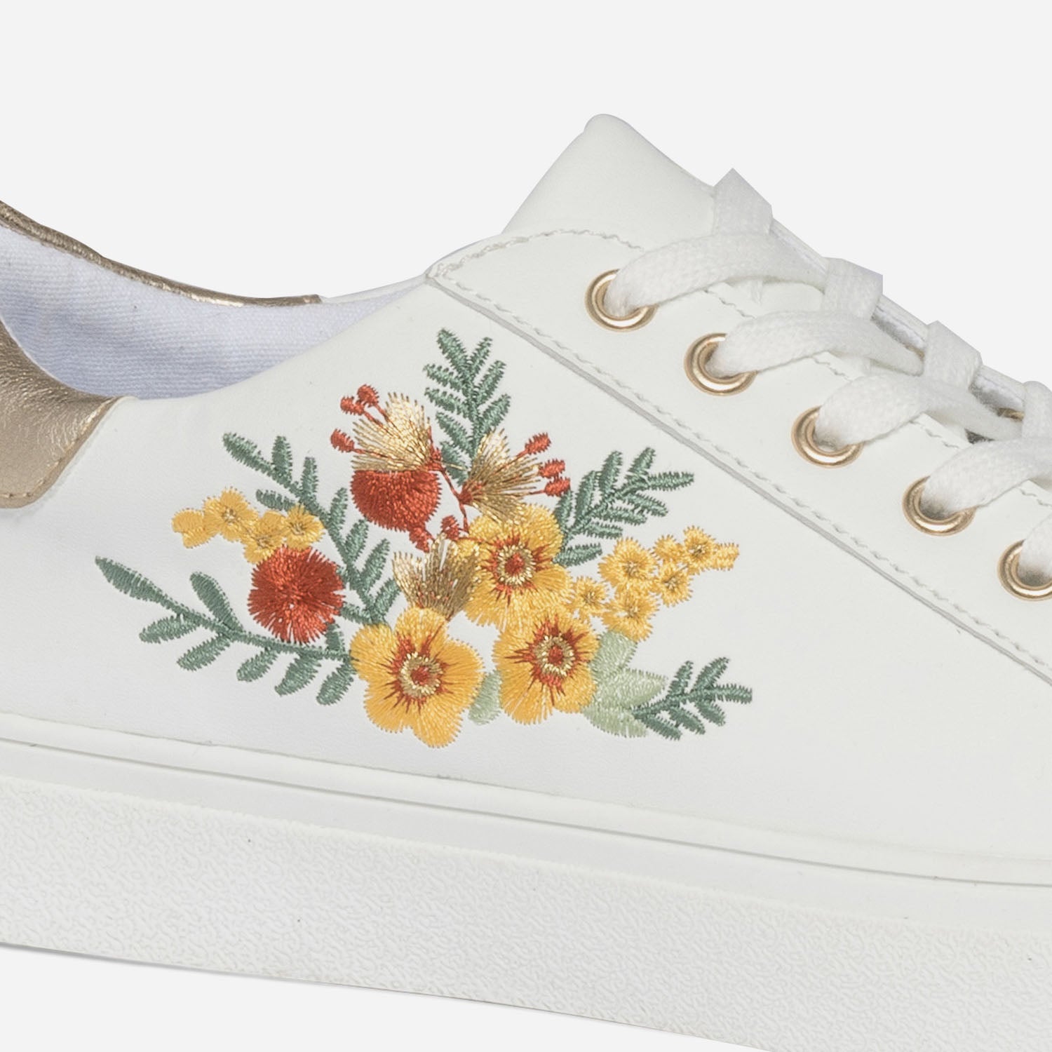 Basket brodées fleur top