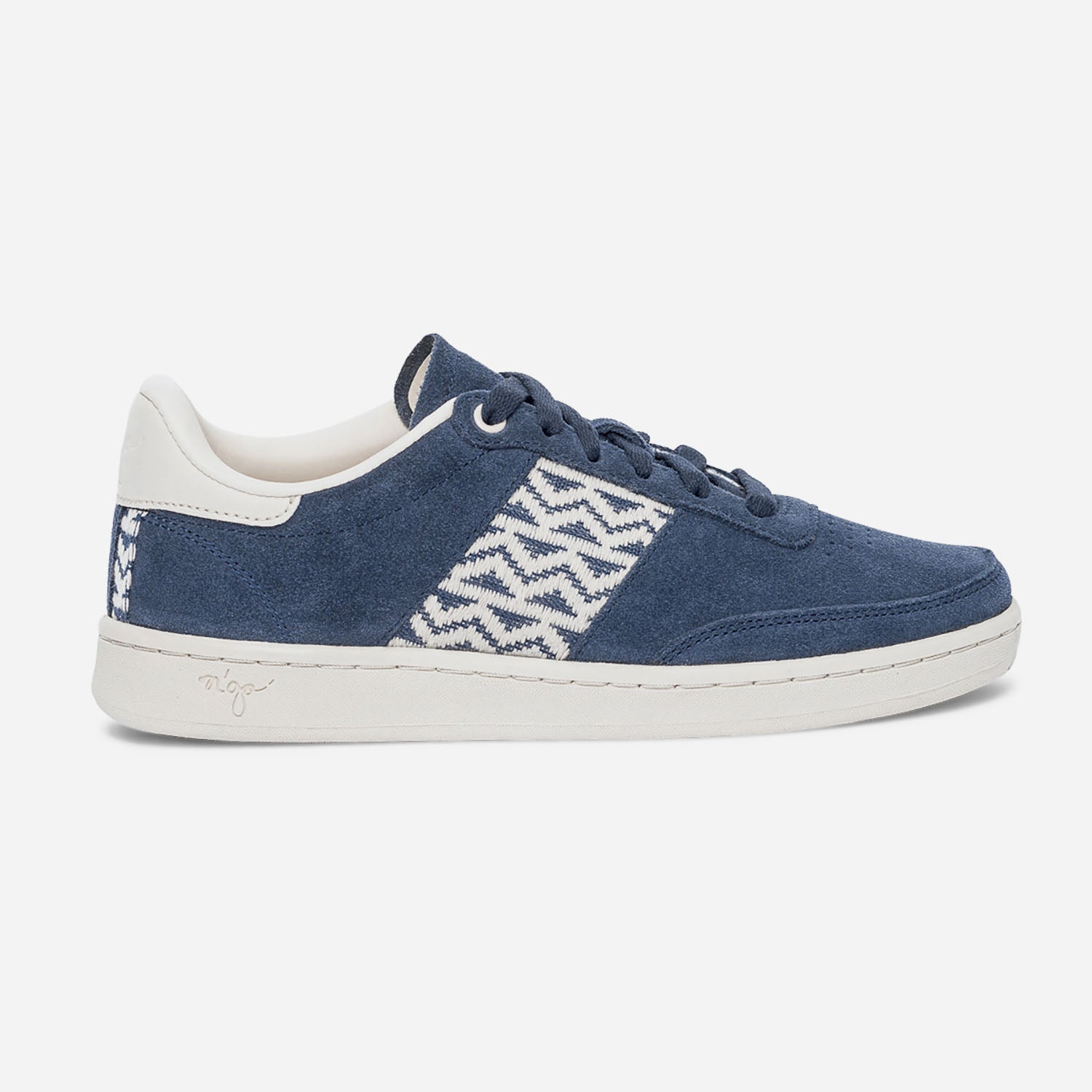 Tennis N GO SHOES en cuir velours a tissage ecru Baskets Tennis Femme ERAM