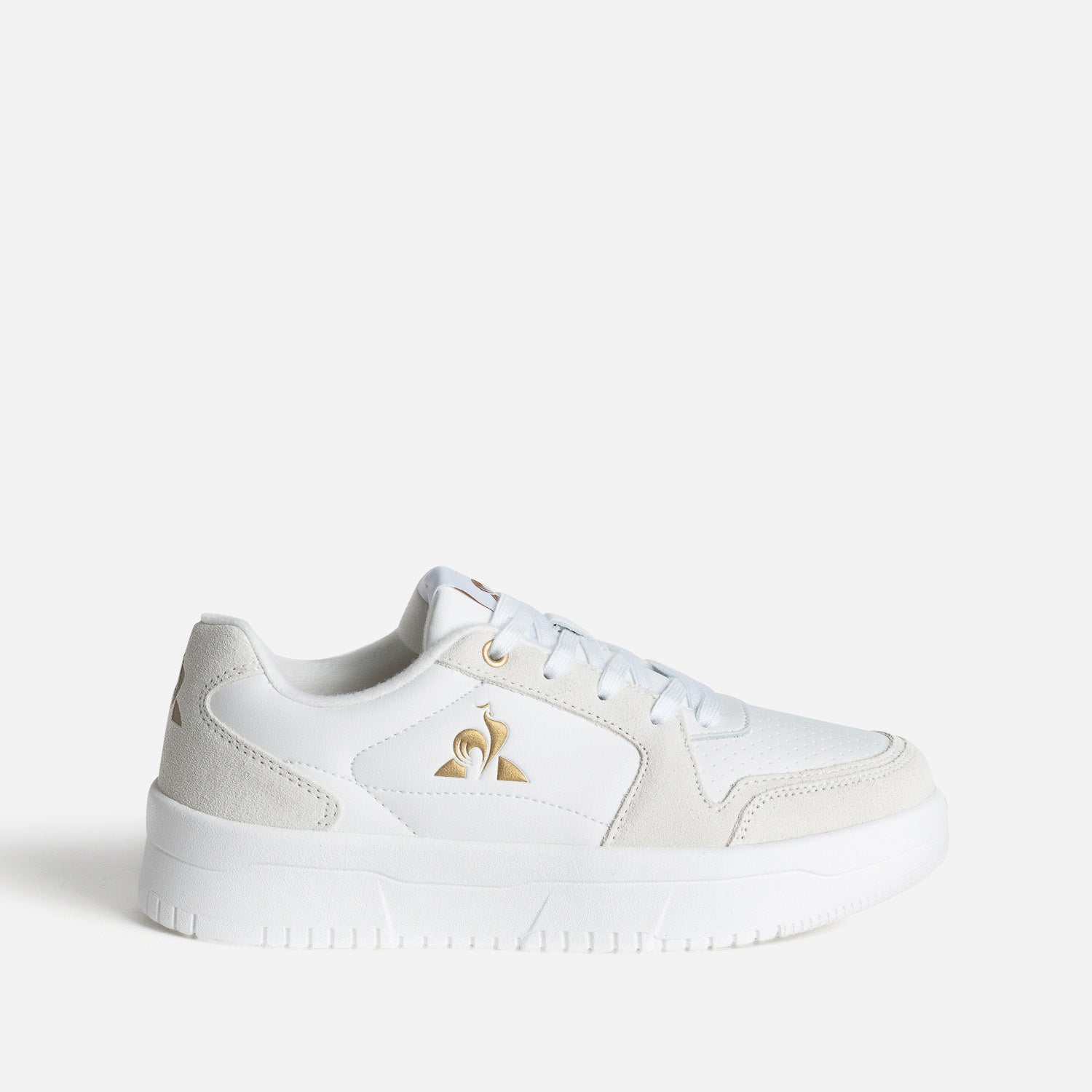 Tennis LE COQ SPORTIF ecrue et creme en cuir Baskets Tennis Femme ERAM
