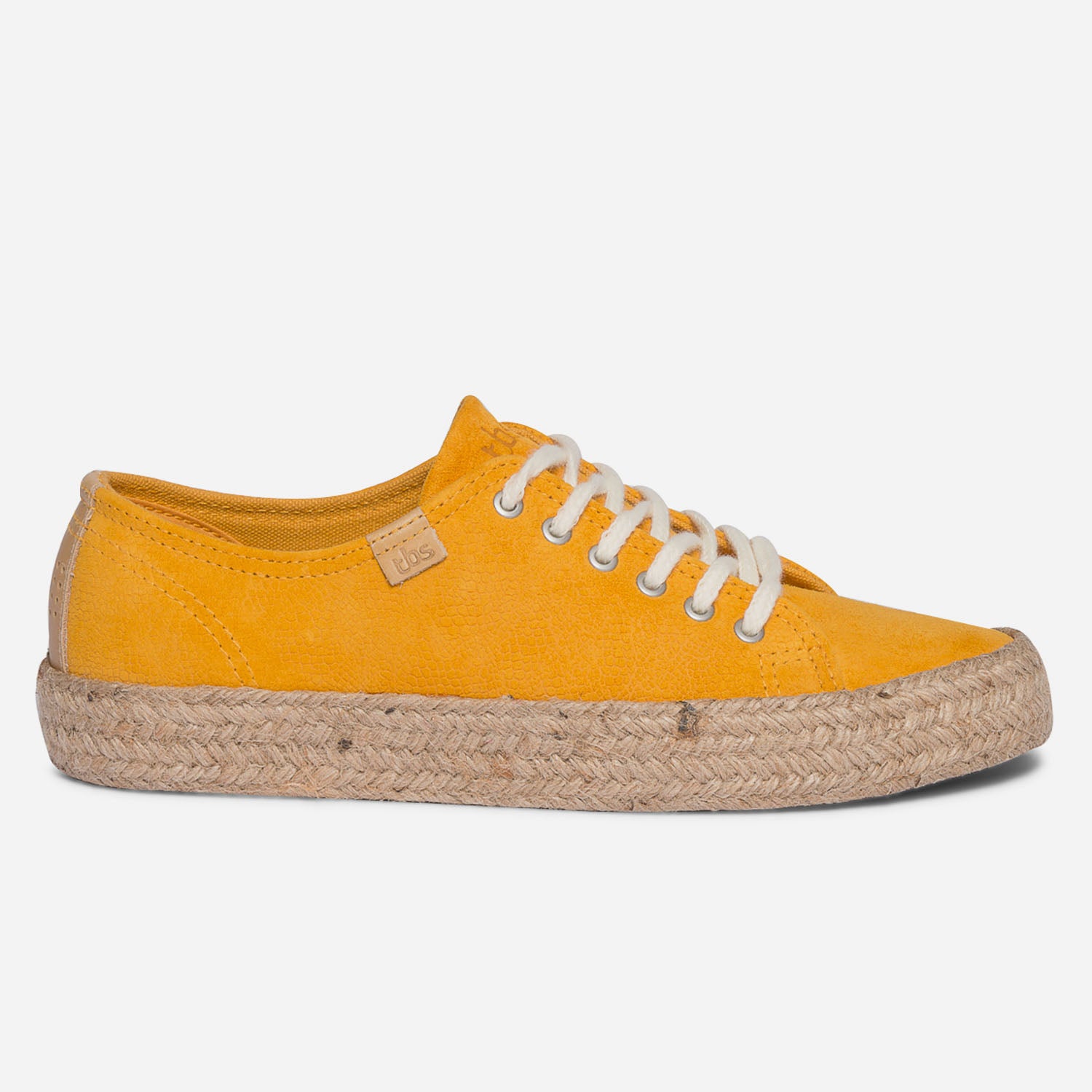 Tennis TBS jaune en cuir velours emboss Eram Femme ERAM