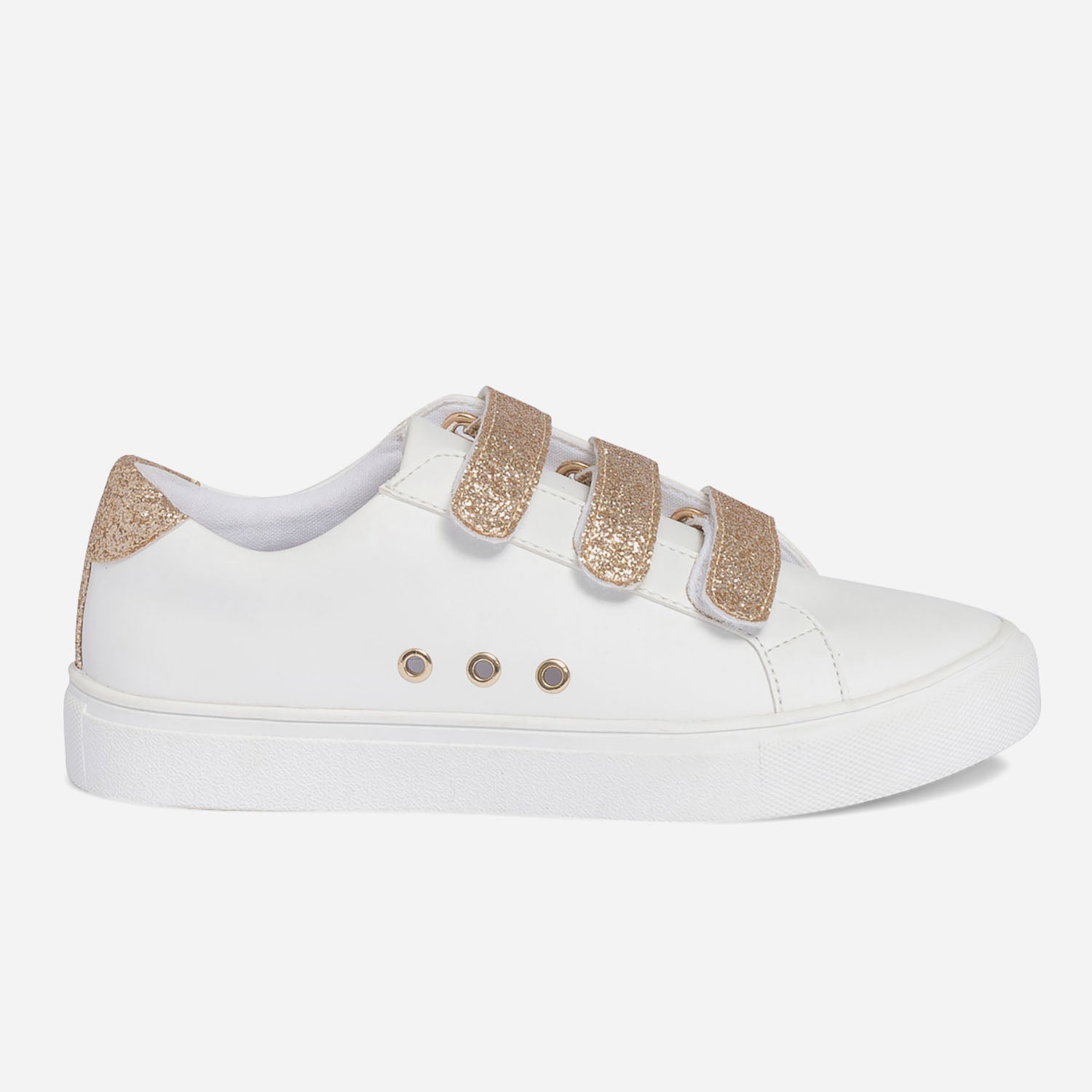 Tennis TEXTO blanche scratchs paillet s dor s Eram Femme ERAM