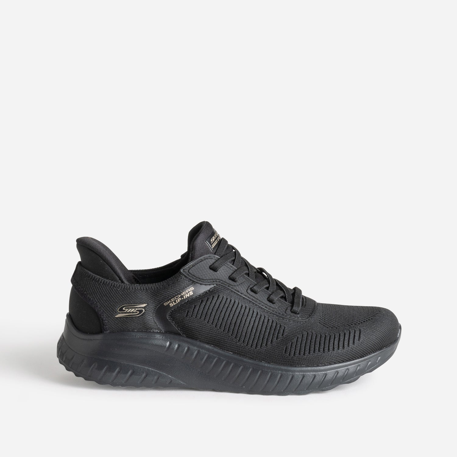 Tennis SKECHERS noire mesh et lacet elastique Baskets Tennis Femme ERAM