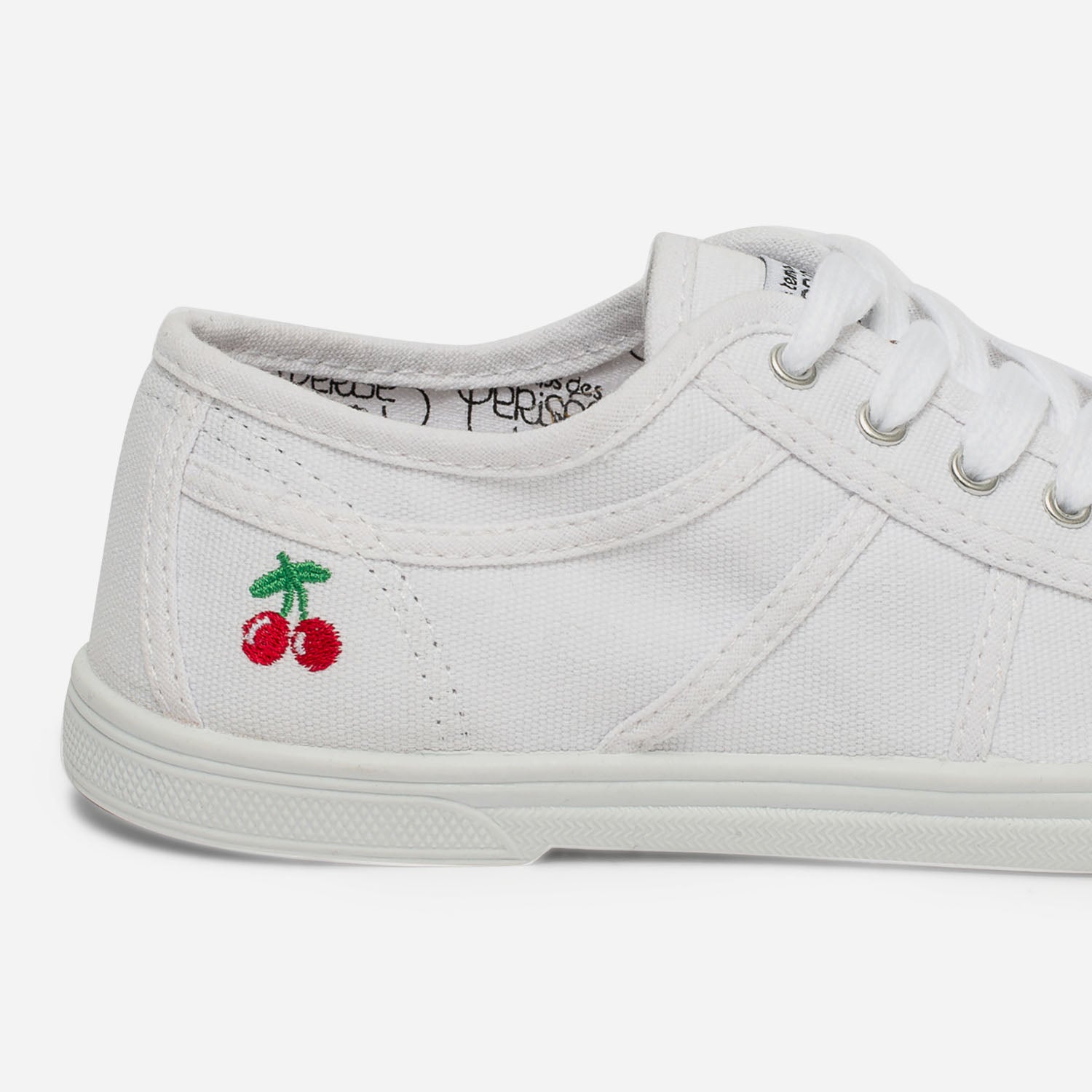 Tennis LE TEMPS DES CERISES blanche en toile Baskets Tennis Femme ERAM