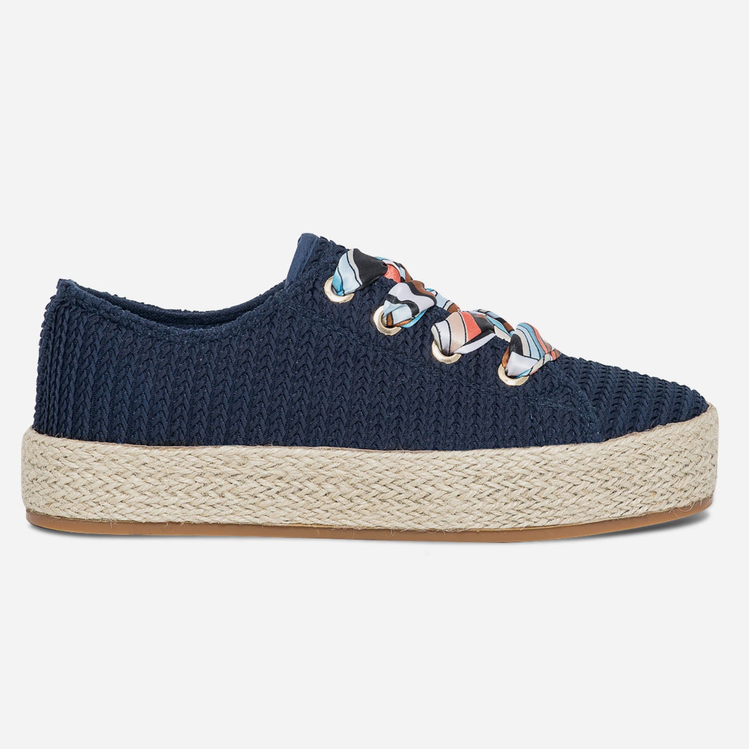 Tennis bleu marine a lacet ruban Toiles Femme ERAM
