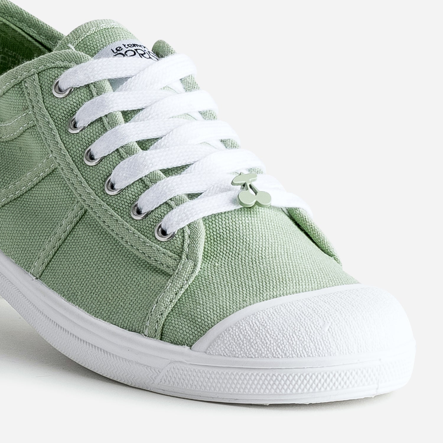 Tennis LE TEMPS DES CERISES verte en toile Baskets Tennis Femme ERAM