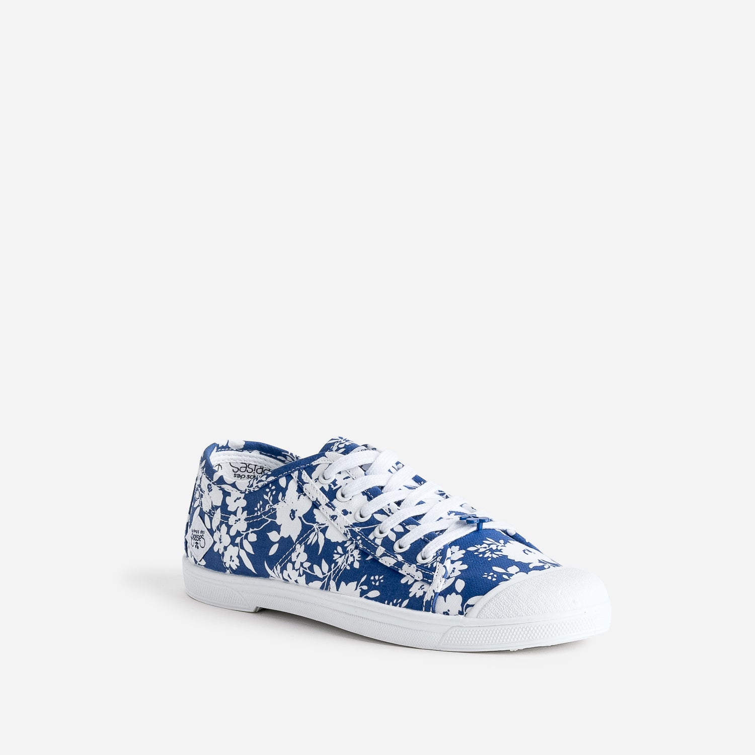 Tennis LE TEMPS DES CERISES bleue toile fleurie Baskets Tennis Femme ERAM