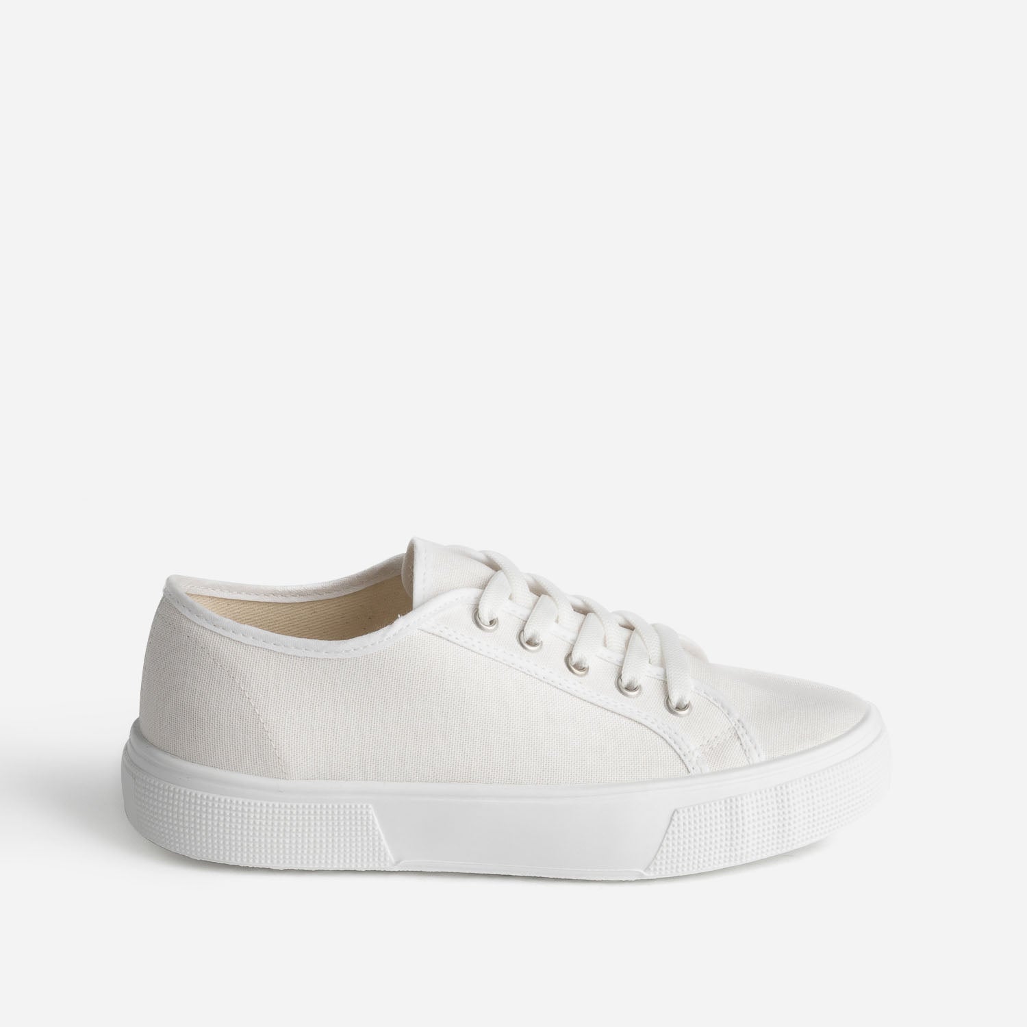 Tennis blanche en toile Baskets Tennis Femme ERAM
