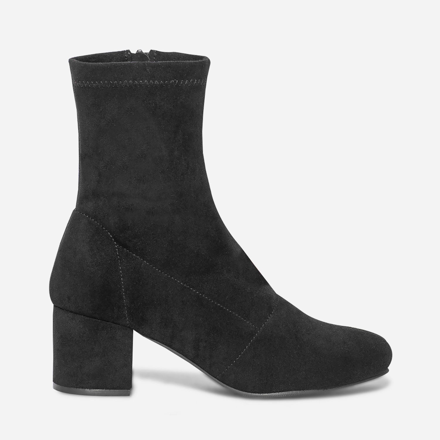 Bottines noires suedine discount