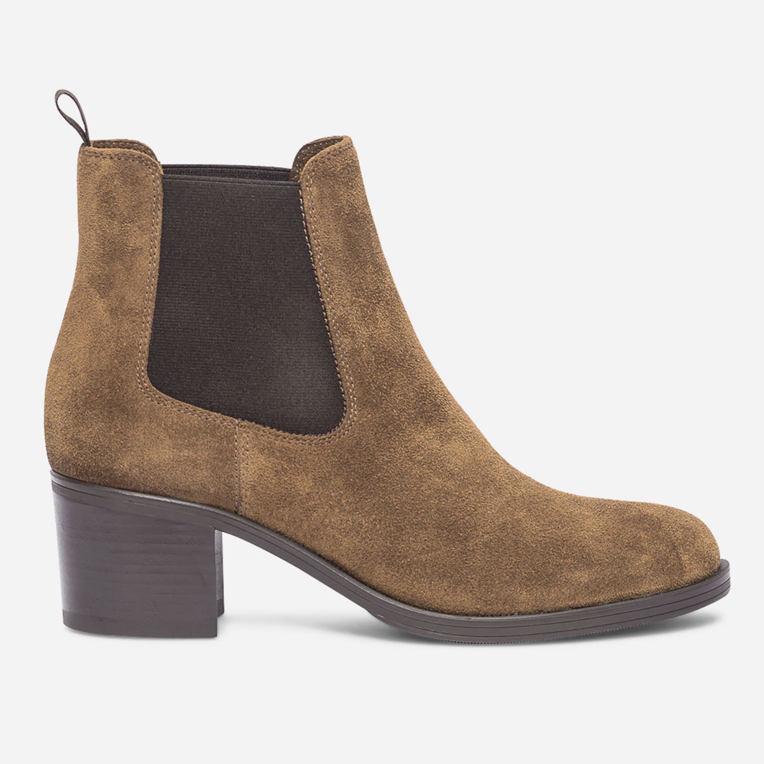 Chelsea boots marron clair en cuir velours Boots bottines