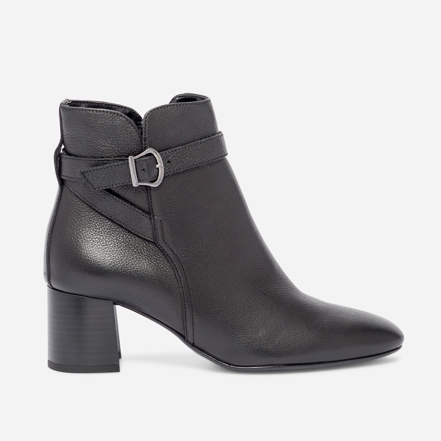 Boots talon en cuir noir Boots bottines Femme ERAM