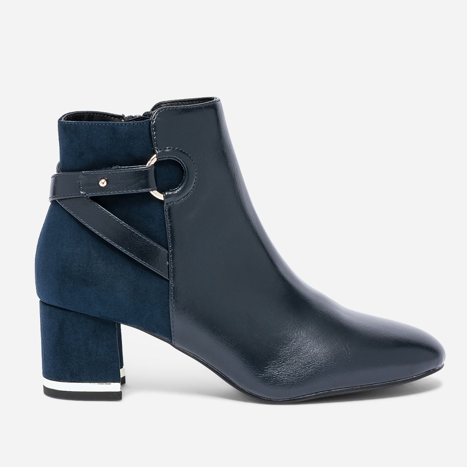 Boots marine en cuir bi mati re Boots bottines Femme ERAM
