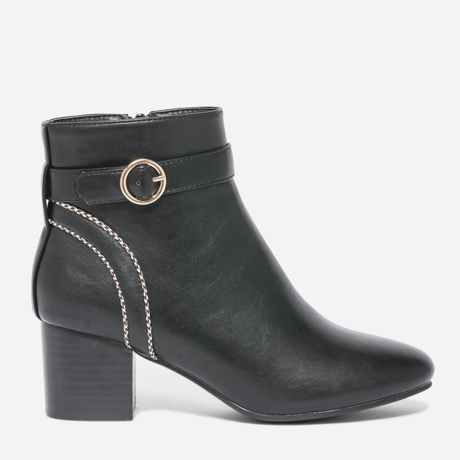 Boots noir avec biais pied de poule Boots bottines Femme ERAM