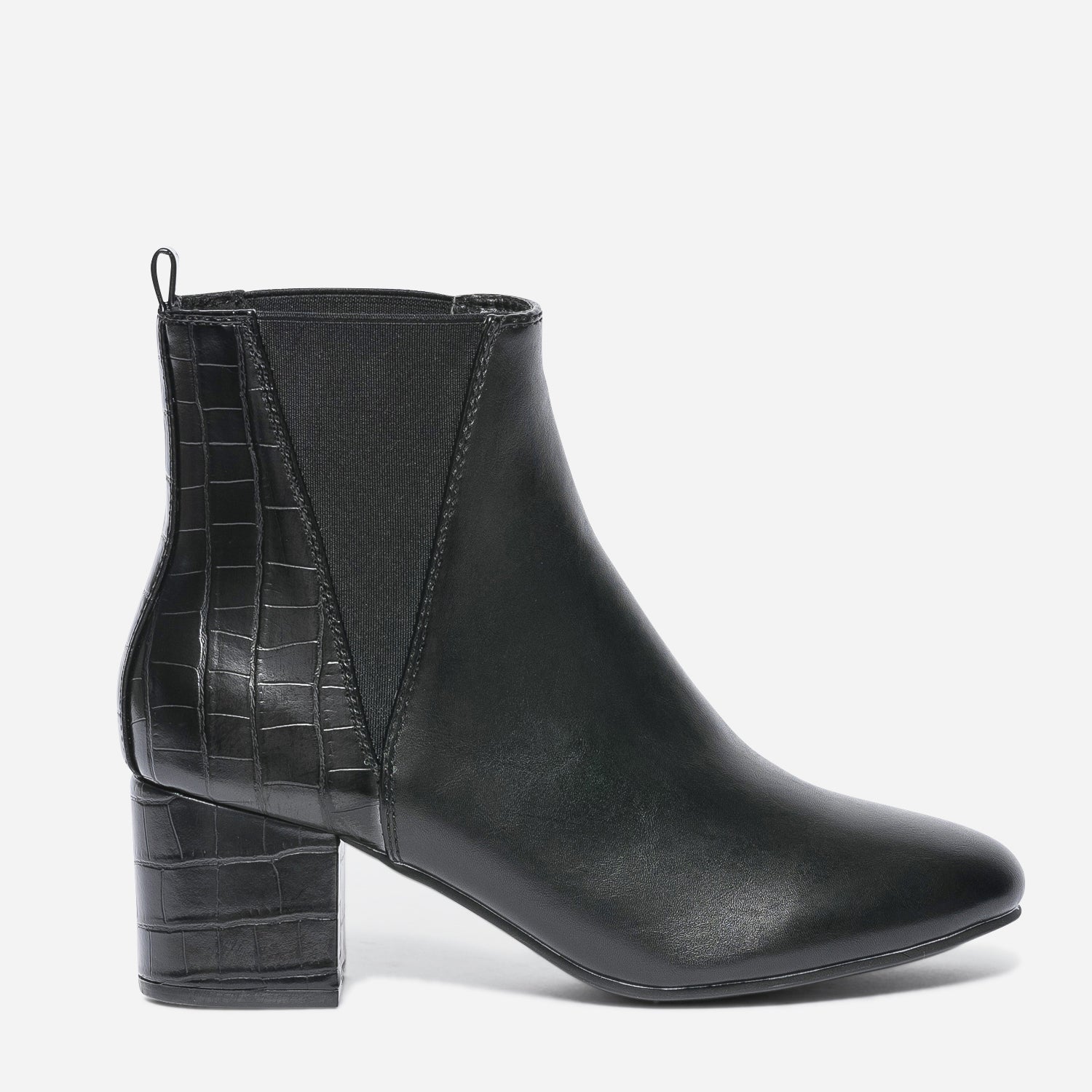 Bottine croco noir best sale