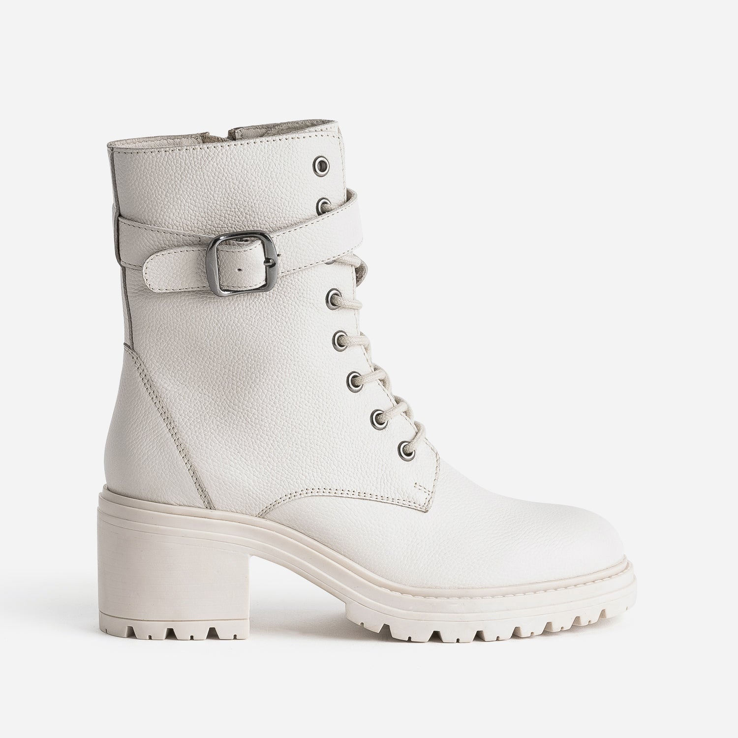 Bottines blanches talons discount