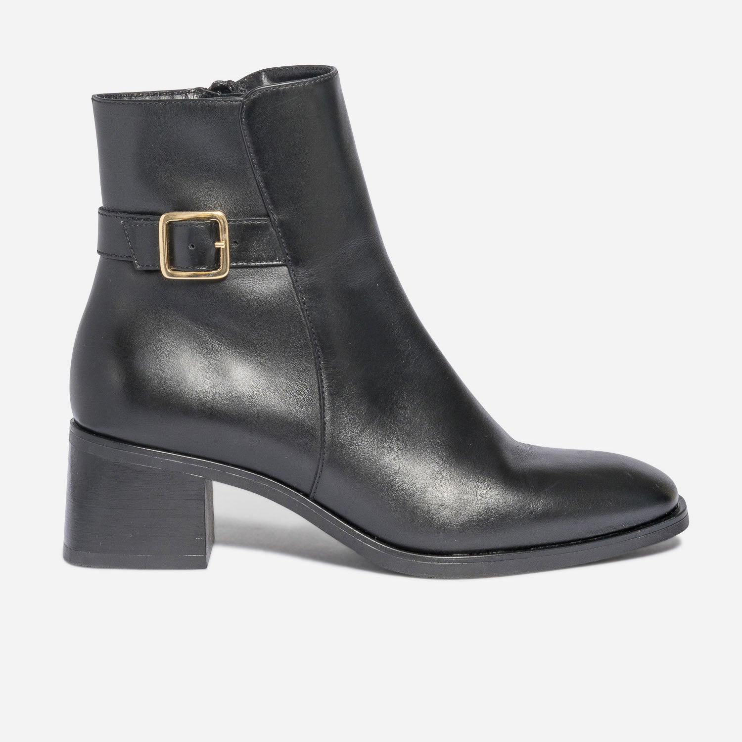 Bottines a talon sales femme cuir