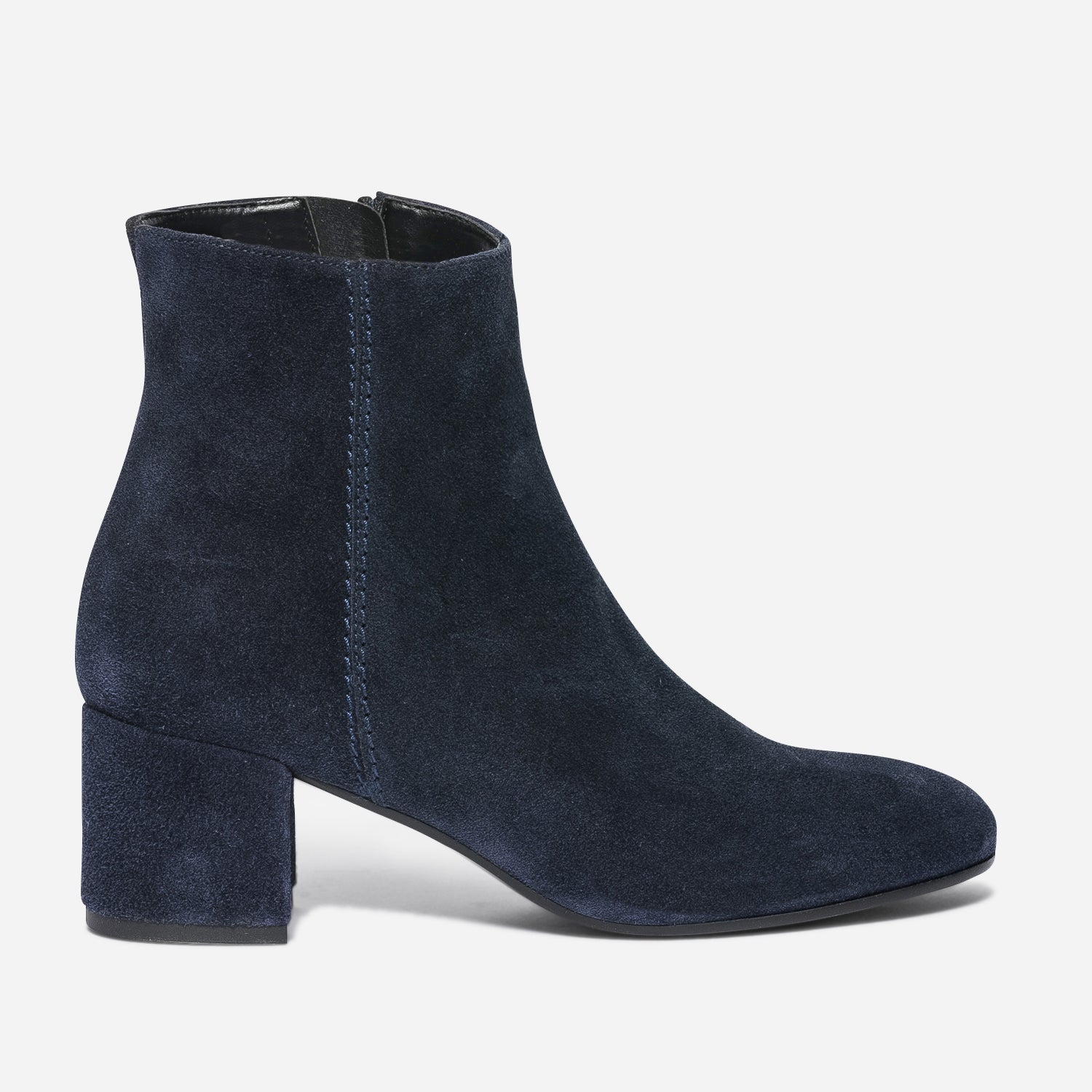 Bottes femme cuir top bleu marine