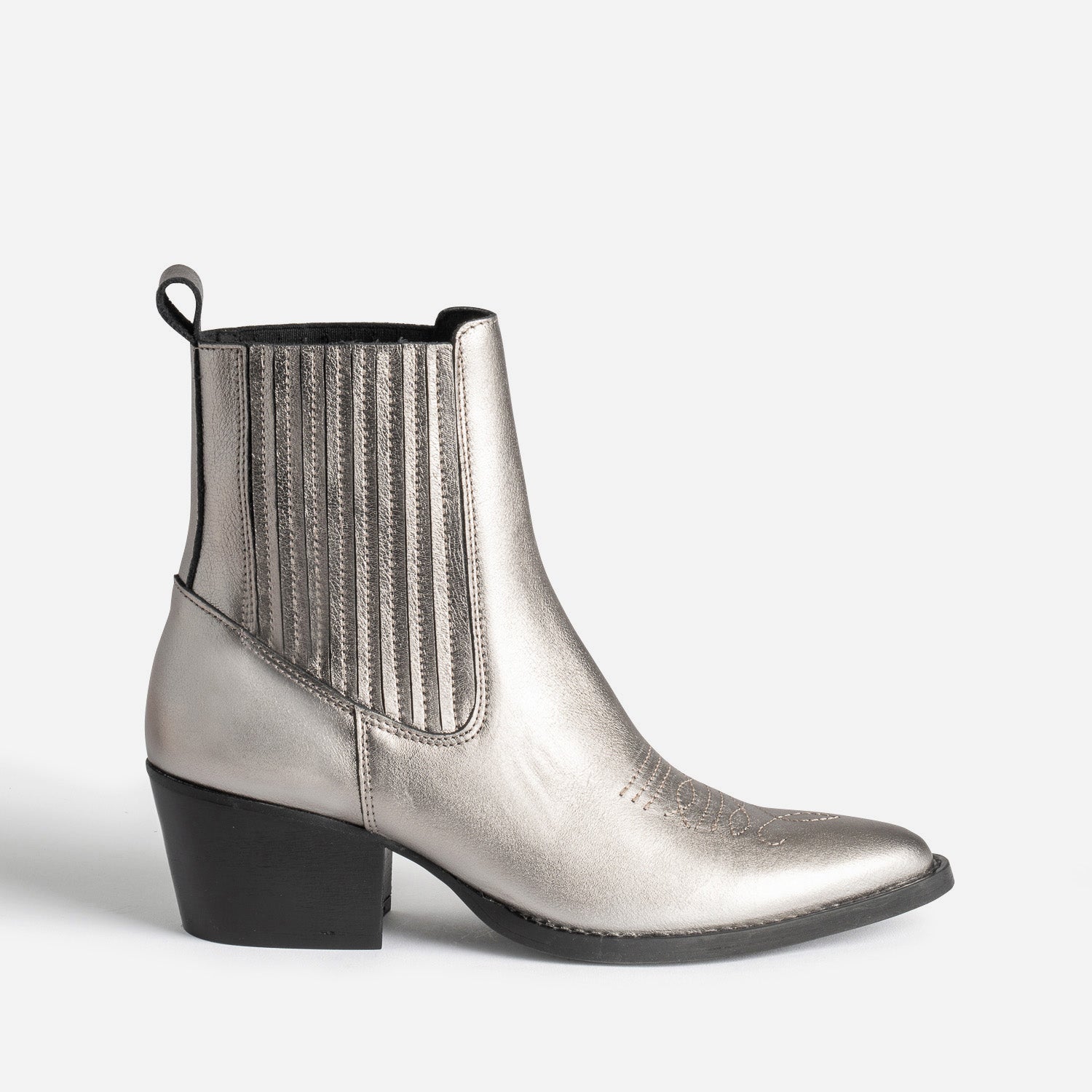 Bottines femme argentées sales