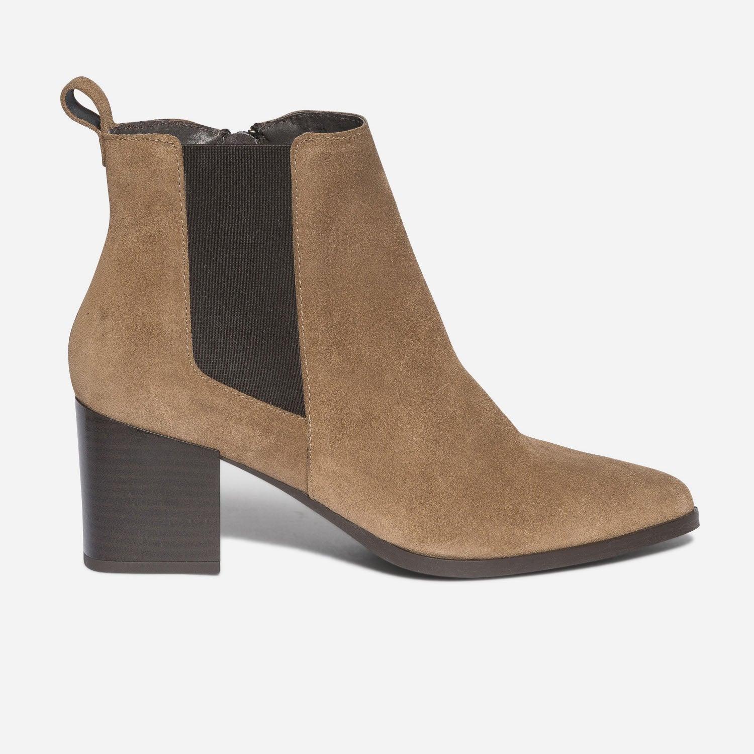 Boots taupe femme best sale